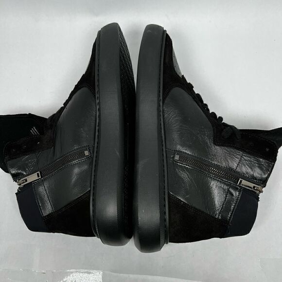 Karl Lagerfeld Paris Men's Black Leather Boots size 11 New in a Box - Picture 6 of 13